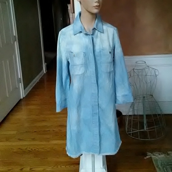 7 For All Mankind Dresses & Skirts - 7 For All Mankind Acid Wash Denim Dress